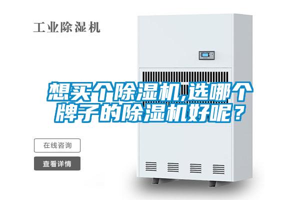想買個除濕機,選哪個牌子的除濕機好呢?