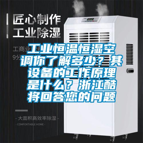 工業恒溫恒濕空調你了解多少？其設備的工作原理是什么？浙江酷將回答您的問題