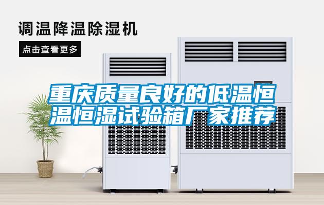 重慶質(zhì)量良好的低溫恒溫恒濕試驗箱廠家推薦