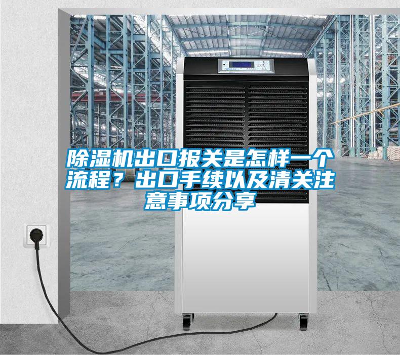 除濕機出口報關是怎樣一個流程?出口手續(xù)以及清關注意事項分享